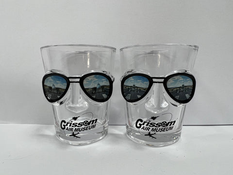 GAM - set/ 2 shot glasses (featuring lens photos)